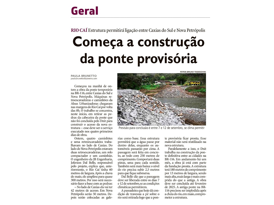 Jornal Pioneiro impresso